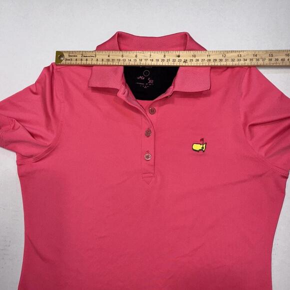 Magnolia Lane Tech Masters Solid Pink Preppy Designer Athletic Polo Golf Shirt - Picture 10 of 15